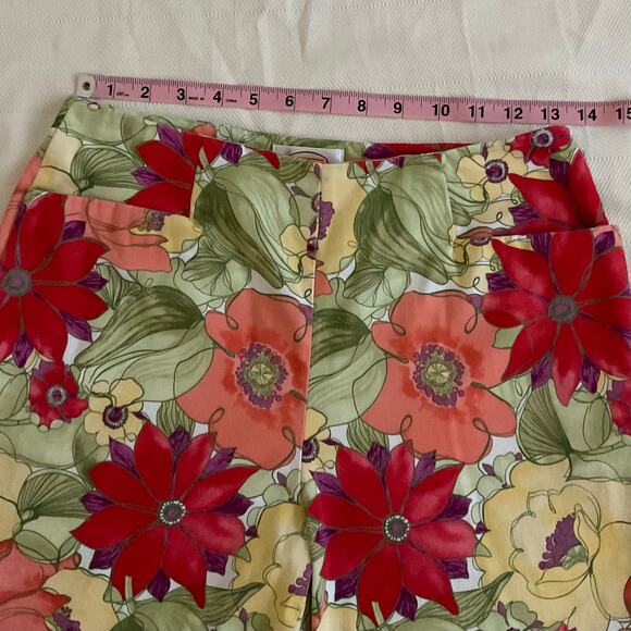 Talbots Floral High Waisted Crop Pants - Picture 8 of 10